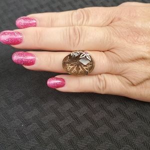 Smoky Quartz silver ring